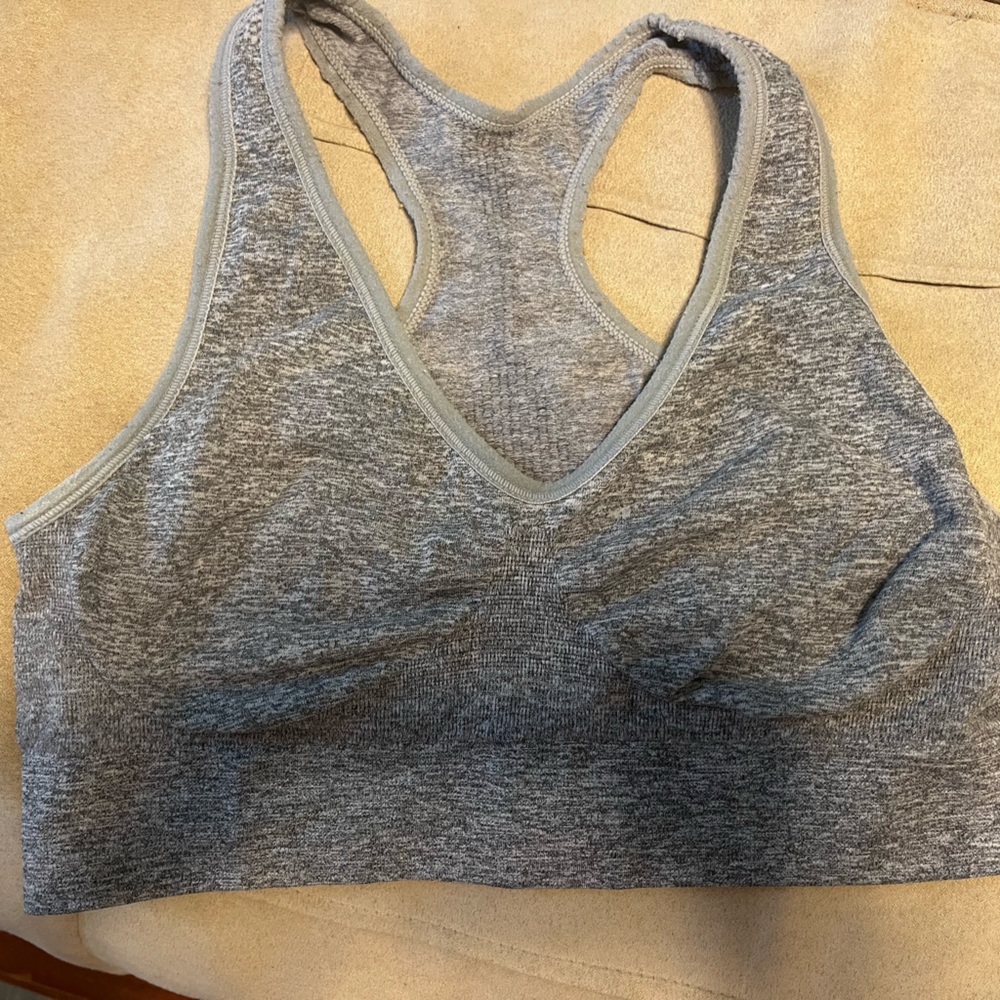 grey sports bra